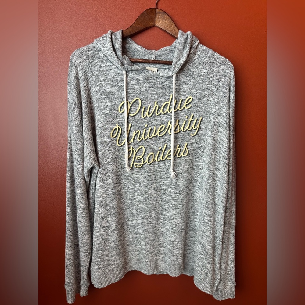 Purdue University Women’s Oversized Lightweight Hooded Sweatshirt. Size XL